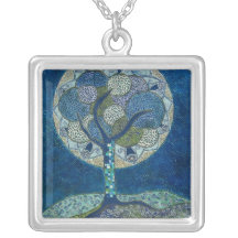 Moon in Bloom (painting) necklace