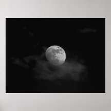Moon in Clouds Print
