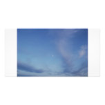 moon in the blue sky custom photo card