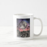 Moon Over Mountain Lake Coffee Mug