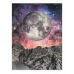 Moon Over Mountain Lake Post Cards