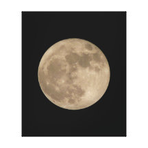 Moon Print Astronomy Lunar Full Moon Canvas Prints