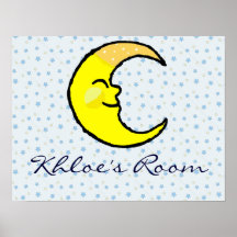 Moon & Stars Poster