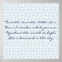 Moon & Stars (Twinkle Twinkle little Star) Poster