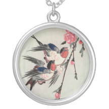 Moon, Swallows, and Peach Blossoms, Ando Hiroshige Jewelry