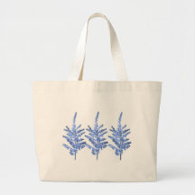 Moonlight Blue Lily Lillies Canvas Bags