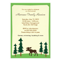 MOOSE Adirondack Lodge 5x7 Party Invitation