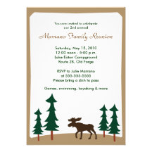 MOOSE Adirondack Lodge 5x7 Party Invitation