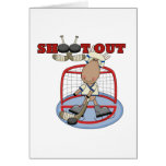 Moose Hockey Shoot Out Tshirts and Gifts Greeting Card