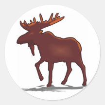 Moose Shirts and Gifts 129 Round Stickers