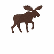 Moose Silhouette (Colour Customisable) Embroidered Polo Shirt