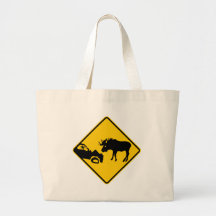 Moose Warning Sign from Gros Morne National Park Bags