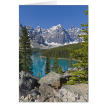 Moraine Lake, Canadian Rockies, Alberta, Canada Greeting Cards