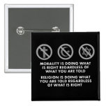 Morality and Religion Pinback Button