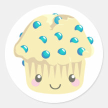 More Kawaii Muffin Faces Sticker