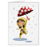 Morgan in the Rain Greeting Cards