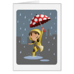 Morgan in the Rain Greeting Cards