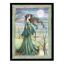 Morgan Le Fay  Fantasy Art Postcard