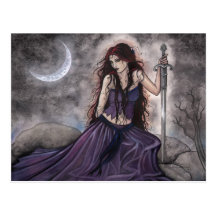 Morgan Le Fay  Fantasy Postcard