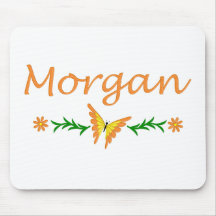 Morgan (Orange Butterfly) Mousepads