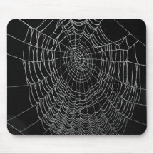Morning Dew On The Web Mouse Mats