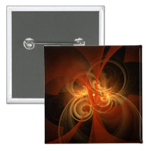 Morning Magic Abstract Art Button (square)