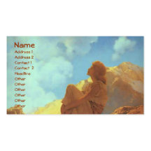 Morning (Spring), Maxfield Parrish Fine Art Business Card Templates