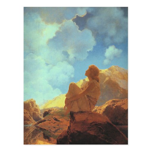 Morning (Spring), Maxfield Parrish Fine Art Postcards