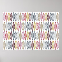 Moroccan Feathers Poster