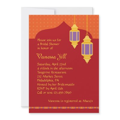 Moroccan Themed Invitation