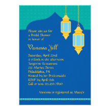 Moroccan Lantern Bridal Shower Invitation