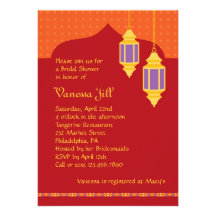Moroccan Lantern Bridal Shower Invitation