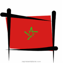 Morocco Brush Flag Photo Cutouts