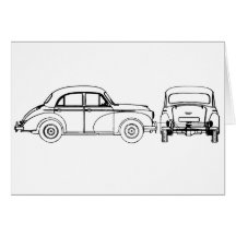 Morris Minor Greeting Cards