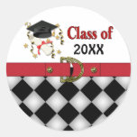 Mortar and Diploma Graduation 2012 - Customise Round Stickers