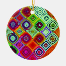 Mosaic Christmas Digital Art Christmas Tree Ornaments
