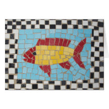 Mosaic Fish Cards