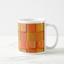 Mosaic orange coffee mug