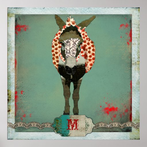 Moses Monogram Grunge Poster