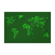 Moss green atlas canvas print