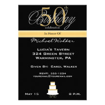 Most Popular 50th Birthday Party Invitation