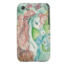 Mother and Baby Unicorn iPhone 3 Covers