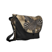 Mother and Baby Zebra Messenger Bag