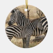 Mother and Baby Zebra  Ornament
