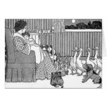 Mother & Child Story Time in Black & White - Card