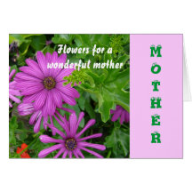 Mother, Different shades of purple Greeting Cards