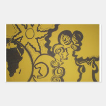 MOTHER EARTH RECTANGLE STICKERS