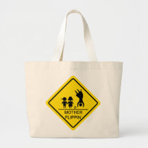 Mother Flippin' Yield Sign Tote Bag