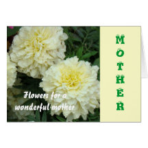 Mother, Luxury in cream Greeting Card