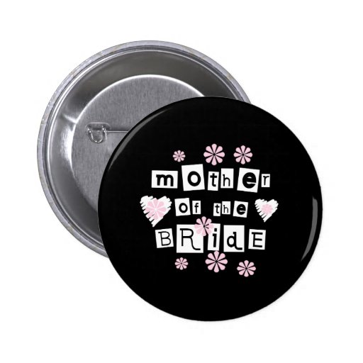 Mother of Bride White on Black Pins